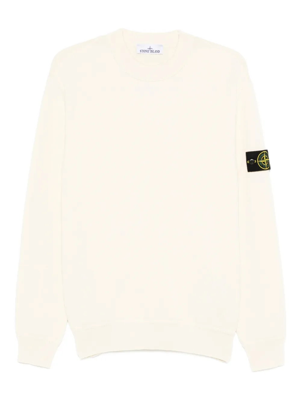 Stone Island logo-patch crew-neck sweater - Toni neutri