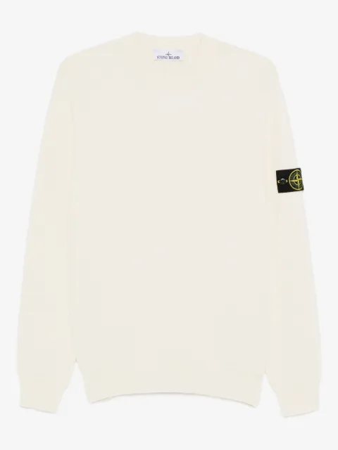 Stone Island badge crew-neck jumper