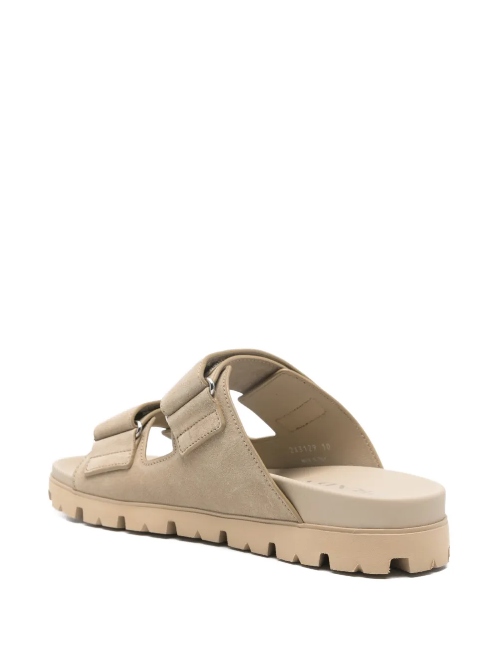 Prada Slippers met logopatch Beige