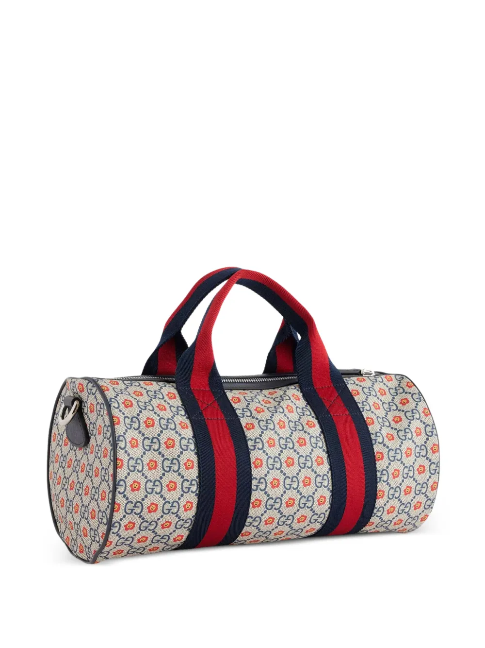 Gucci Kids Schoudertas met bloemenprint en handgreep - Beige