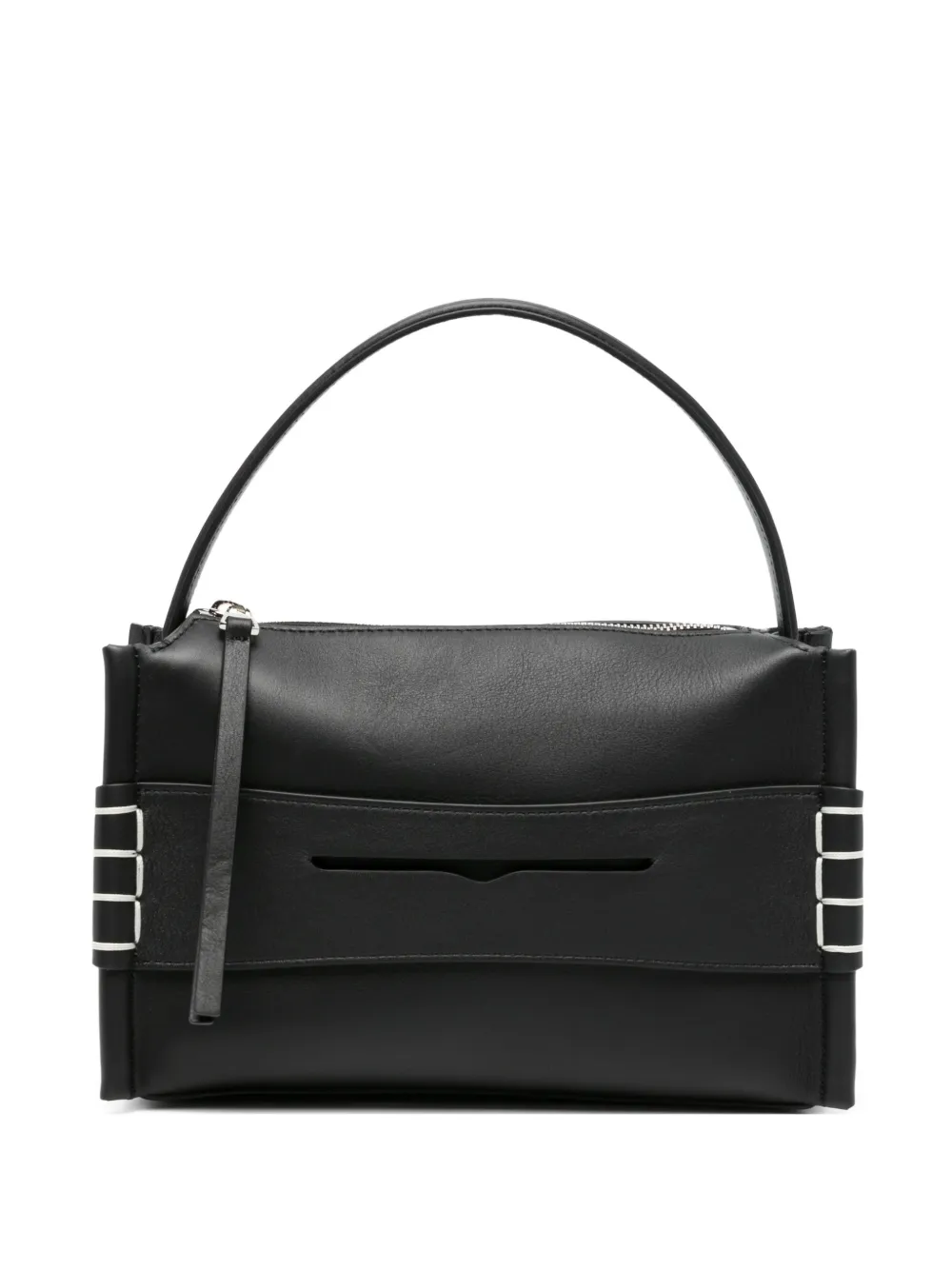 small leather tote bag