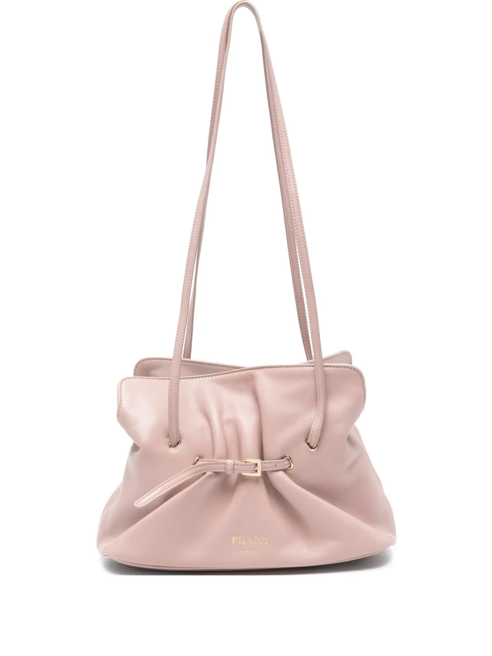 Prada gathered-detail buckled shoulder bag - Rosa