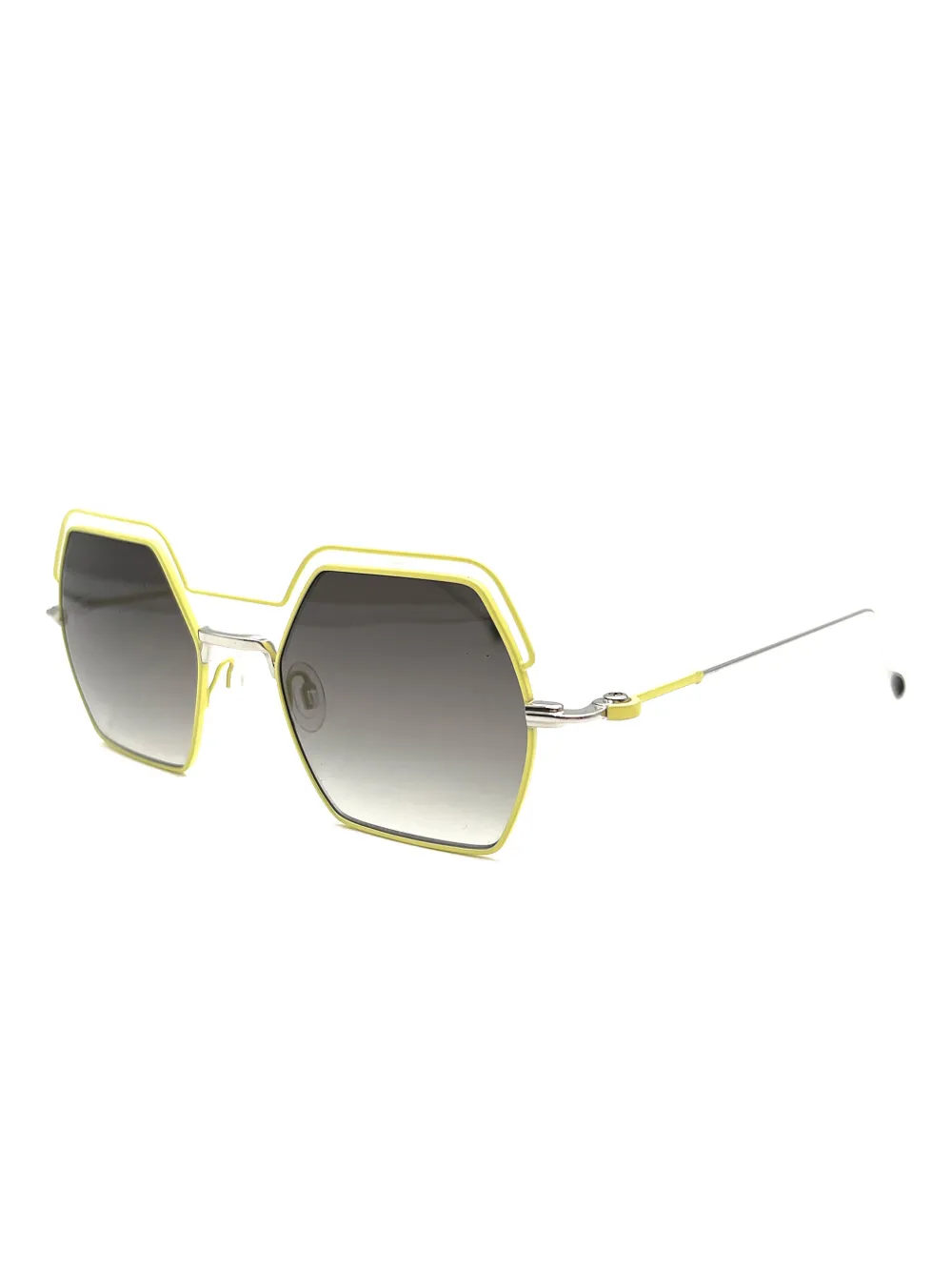Anne & Valentin Socotra geometric metal sunglasses - Geel