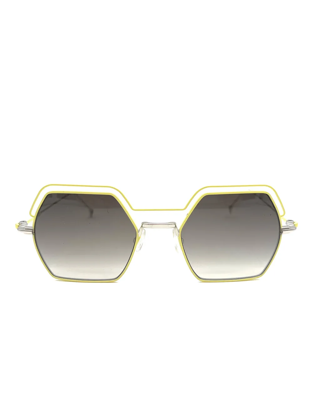 Anne & Valentin Socotra geometric metal sunglasses - Giallo