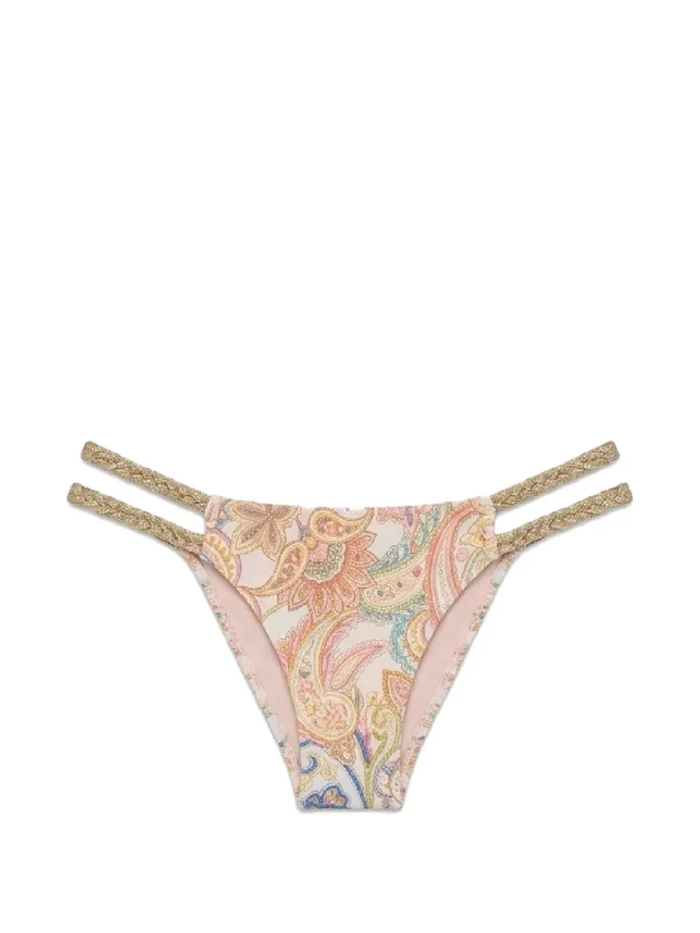 Del Maar Slip bikini Taba con stampa paisley - Toni neutri