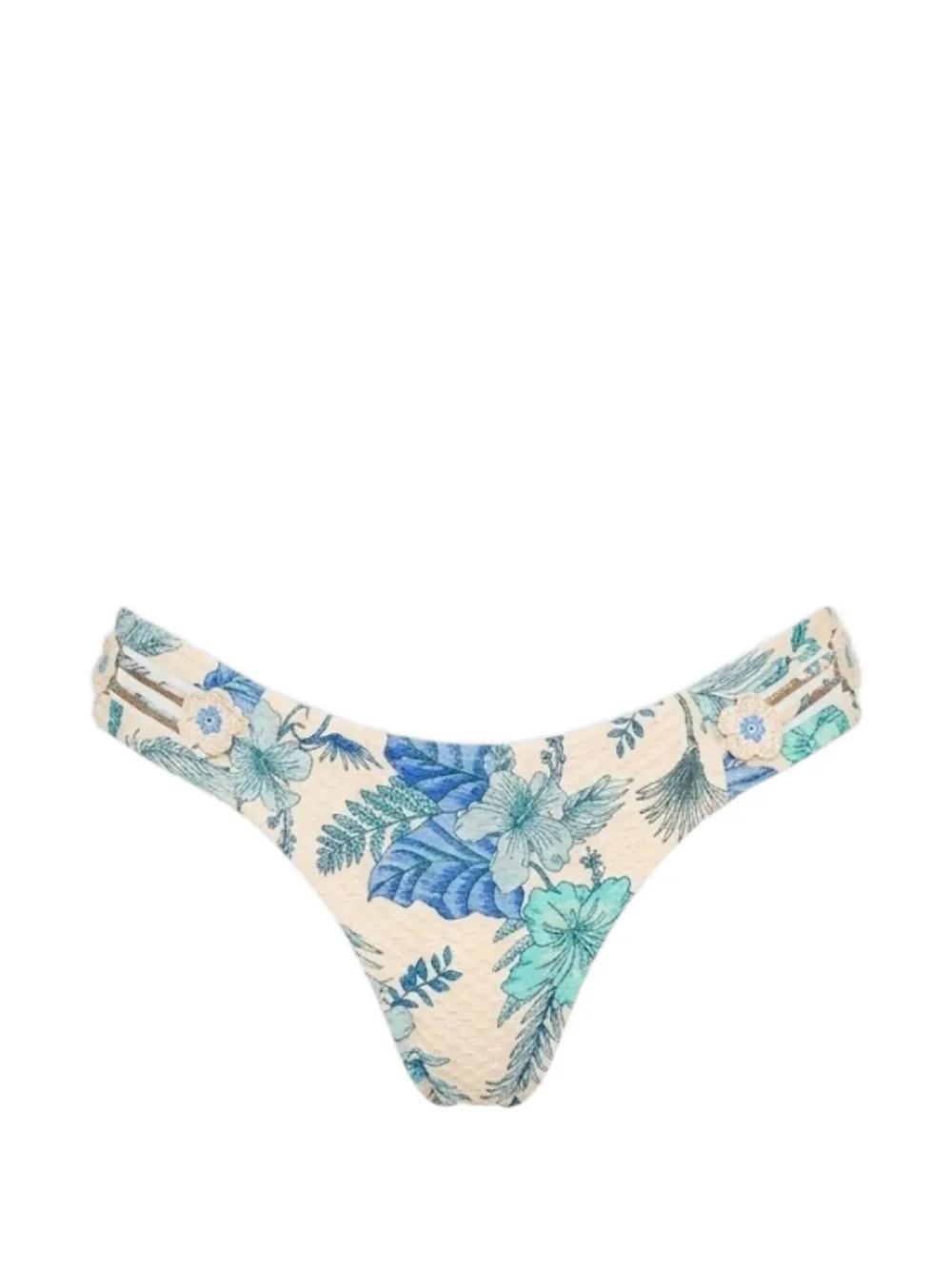 Del Maar Slip bikini con stampa Flora a fiori - Toni neutri
