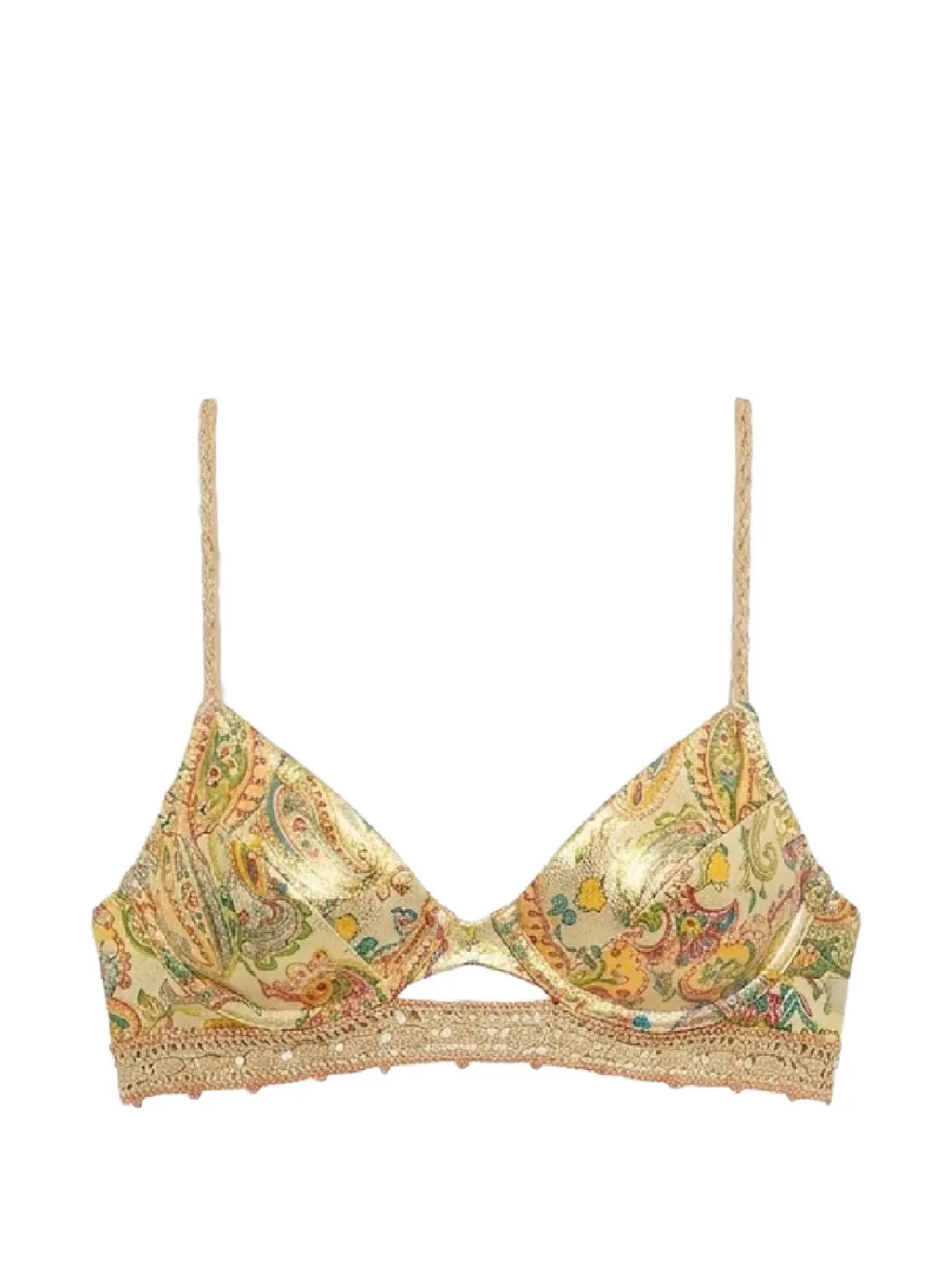 Del Maar Wendbares Calanie Bikinioberteil mit Paisley-Print - Nude