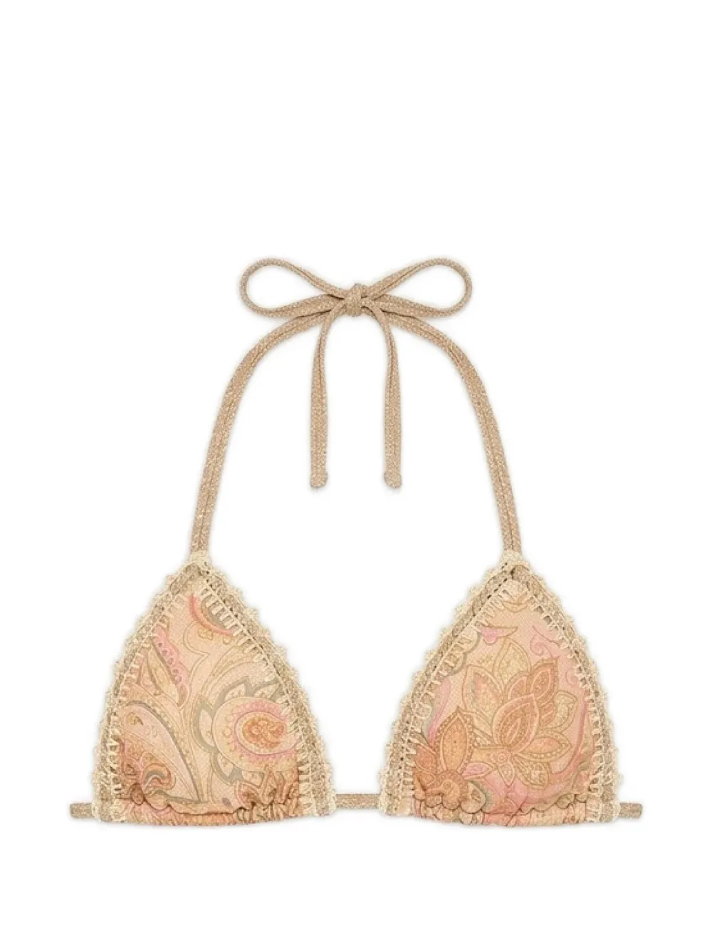 Del Maar Saphi Crocheted Bikini Top In Neutral