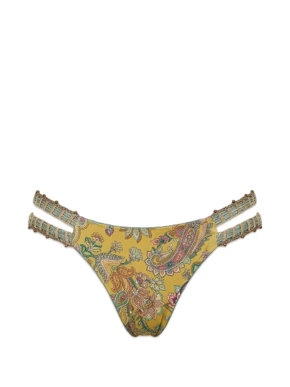 Del Maar Slip bikini Sumay con stampa paisley - Giallo