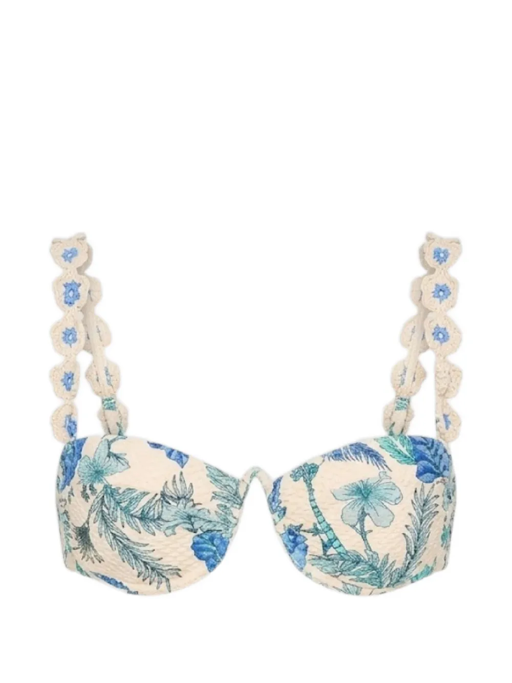 Del Maar Flora Bikinioberteil - Blau