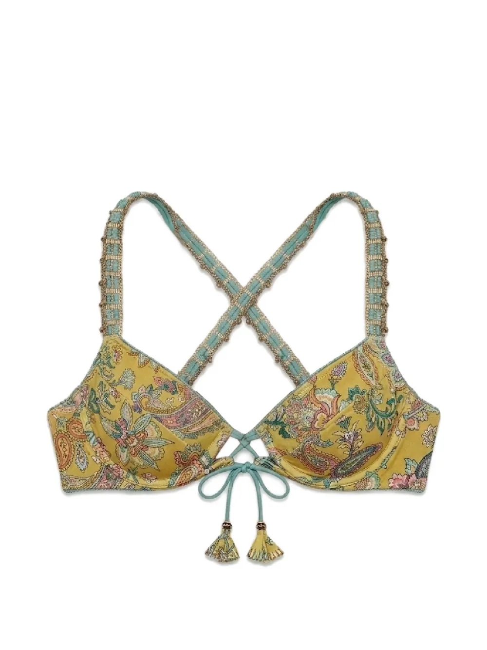 Del Maar Top bikini Sumay con stampa paisley - Verde