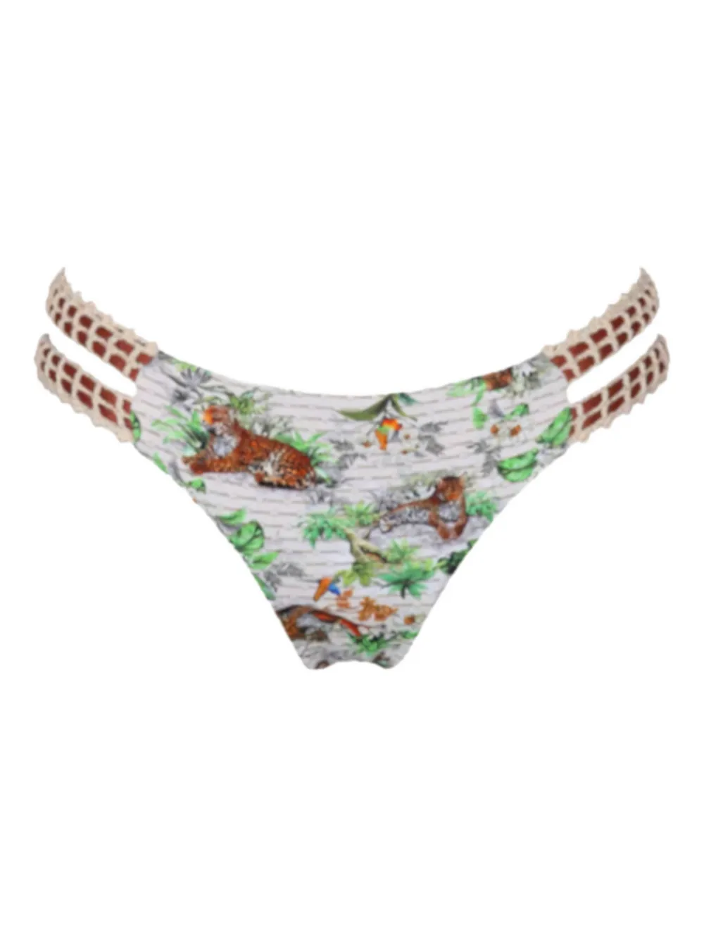 Del Maar Kuchi crochet-detail bikini bottoms - Bianco