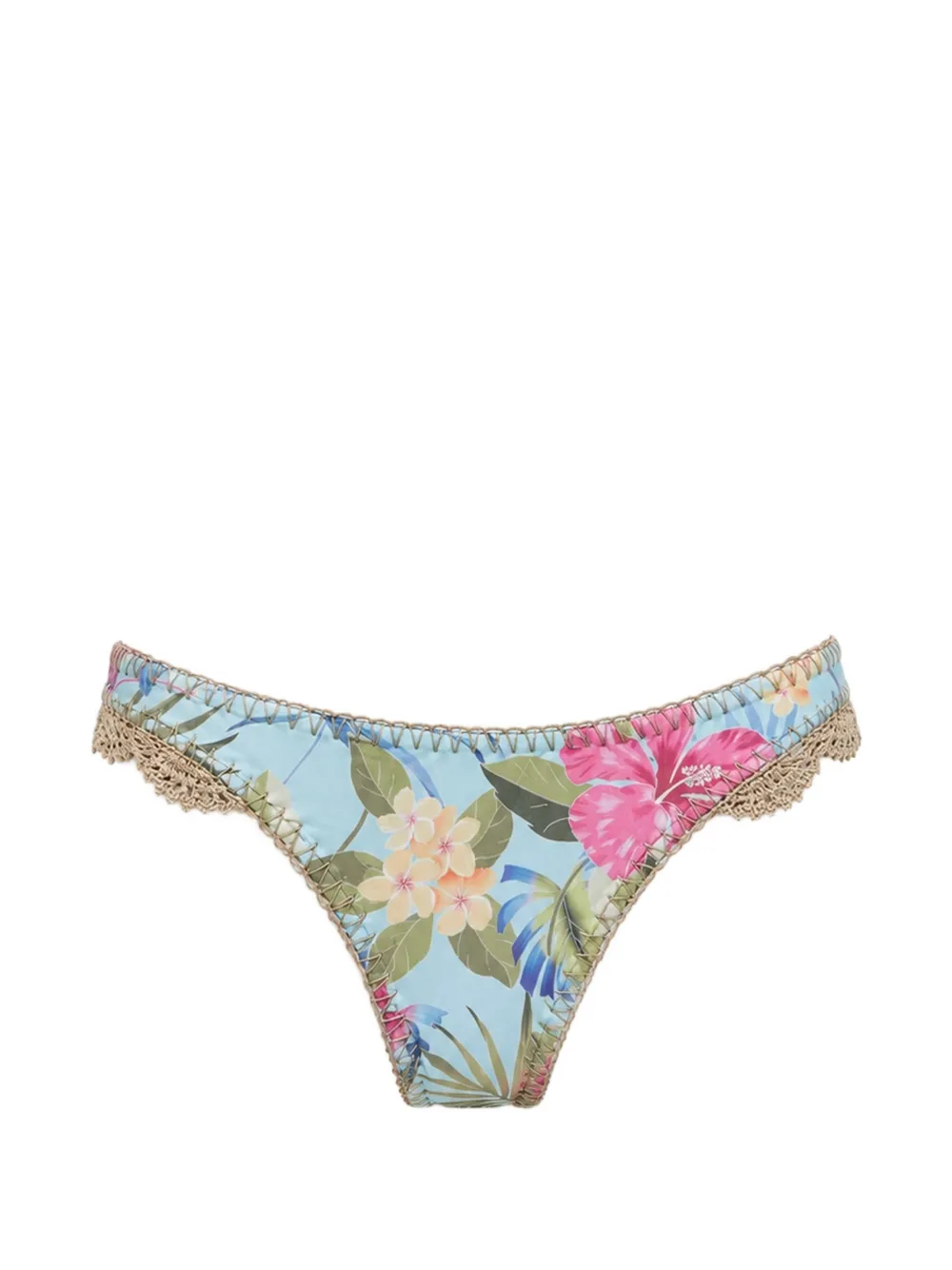 Del Maar Slip bikini Hanaq a fiori - Blu