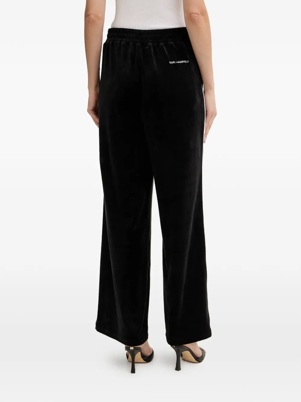 Karl Lagerfeld Broek met streepdetail Zwart