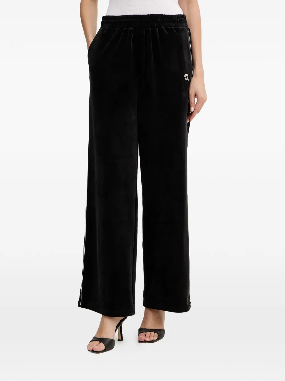 Karl Lagerfeld stripe-detail trousers - Nero