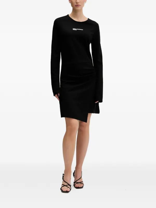 knee length dresses for ladies Checkerboard sequin mini dress | White/Black | Women | KARL LAGERFELD main image 1