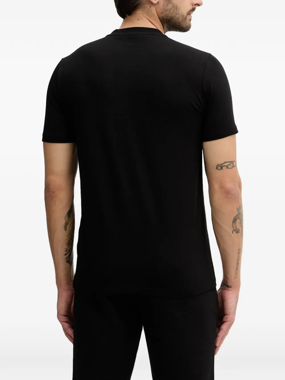Karl Lagerfeld T-shirt met ronde hals en logodetail Zwart