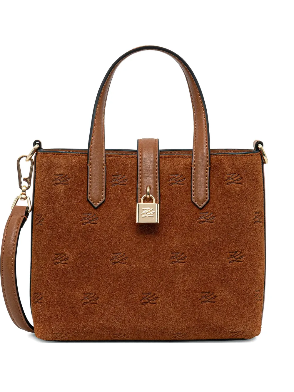 Karl Lagerfeld monogram padlock tote bag | Brown | Image 1