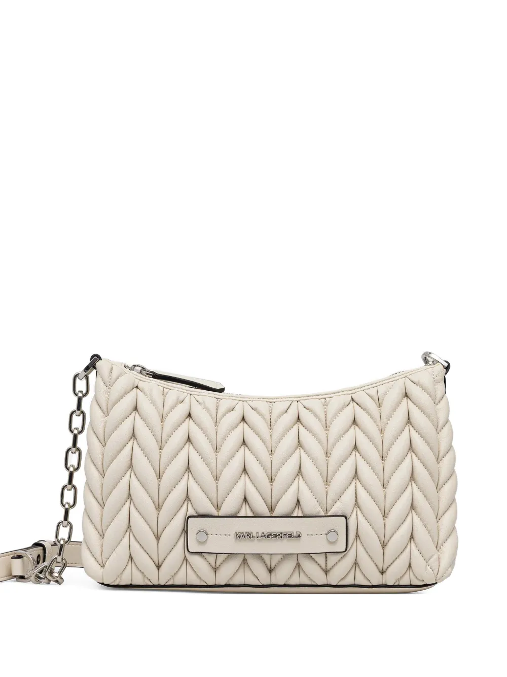 Karl Lagerfeld quilted logo-plaque cross body bag - Toni neutri