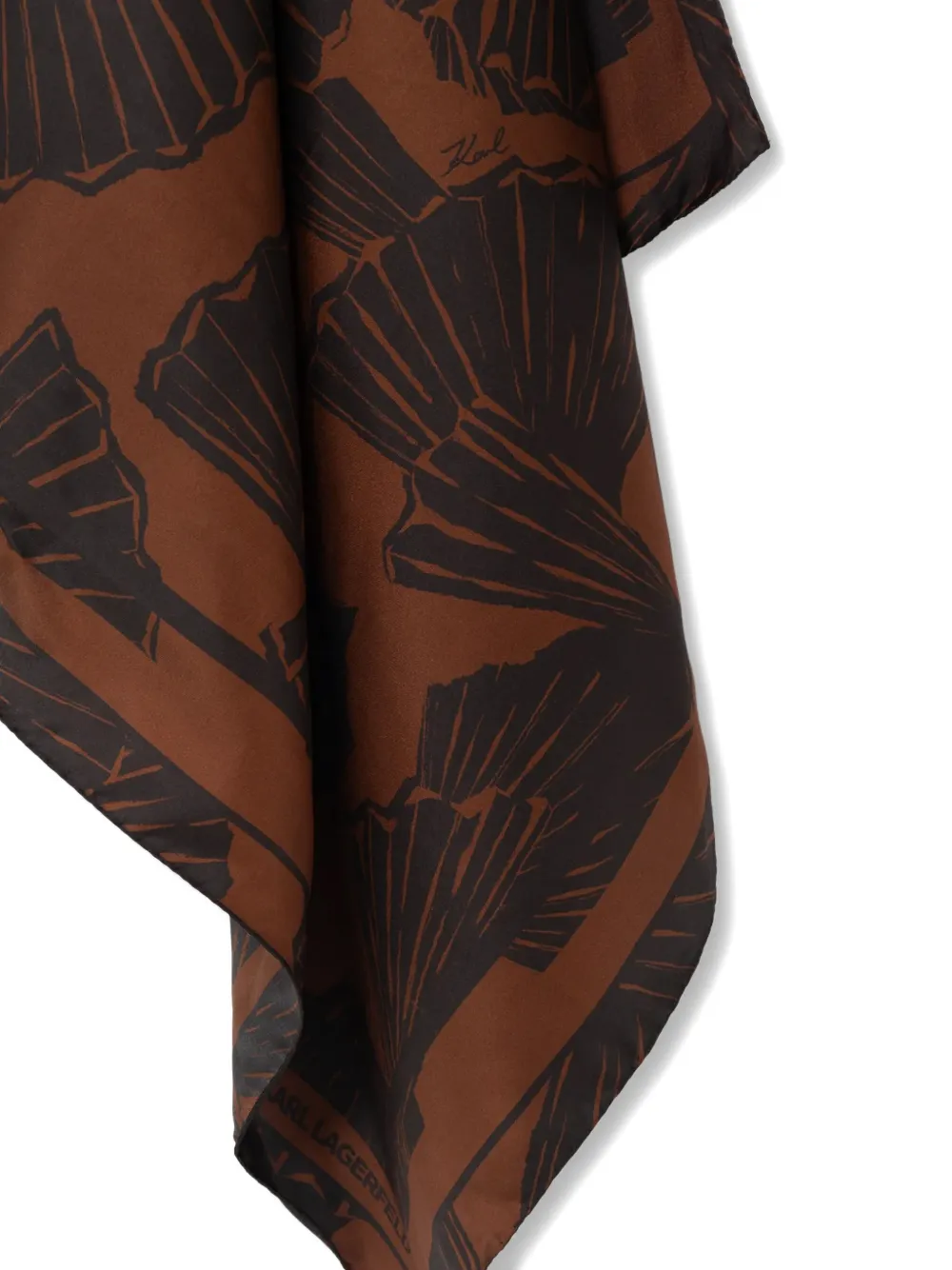 Karl Lagerfeld graphic-print scarf - Bruin