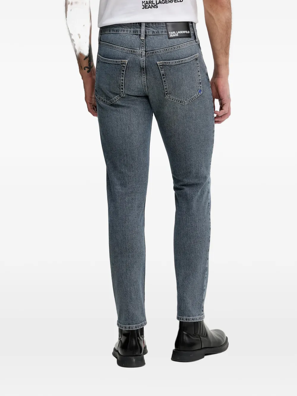 Karl Lagerfeld Jeans met logopatch Blauw