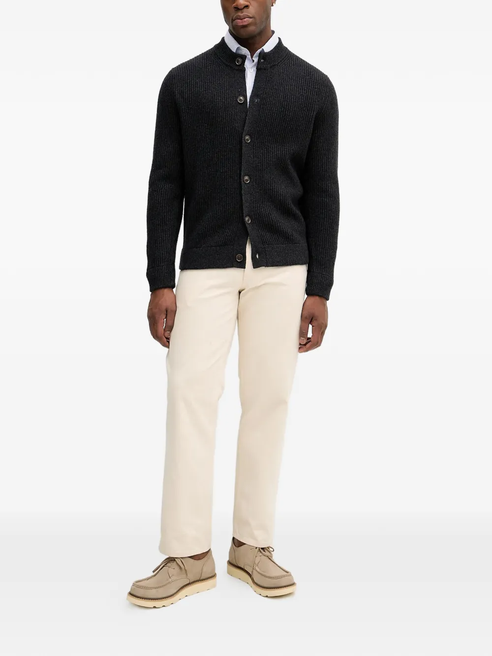 Karl Lagerfeld striped logo shirt - Wit