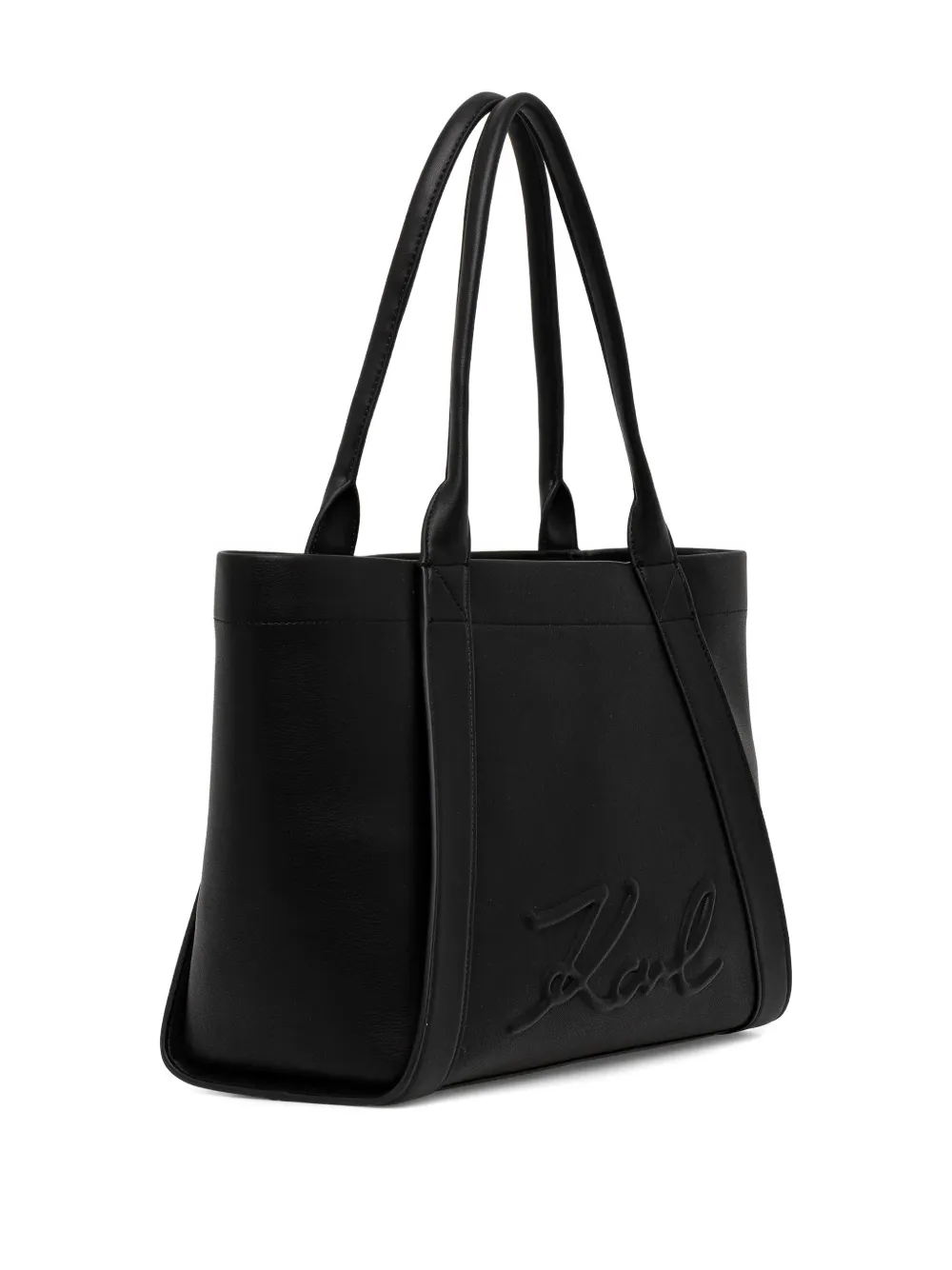Karl Lagerfeld embossed-logo tote bag - Zwart