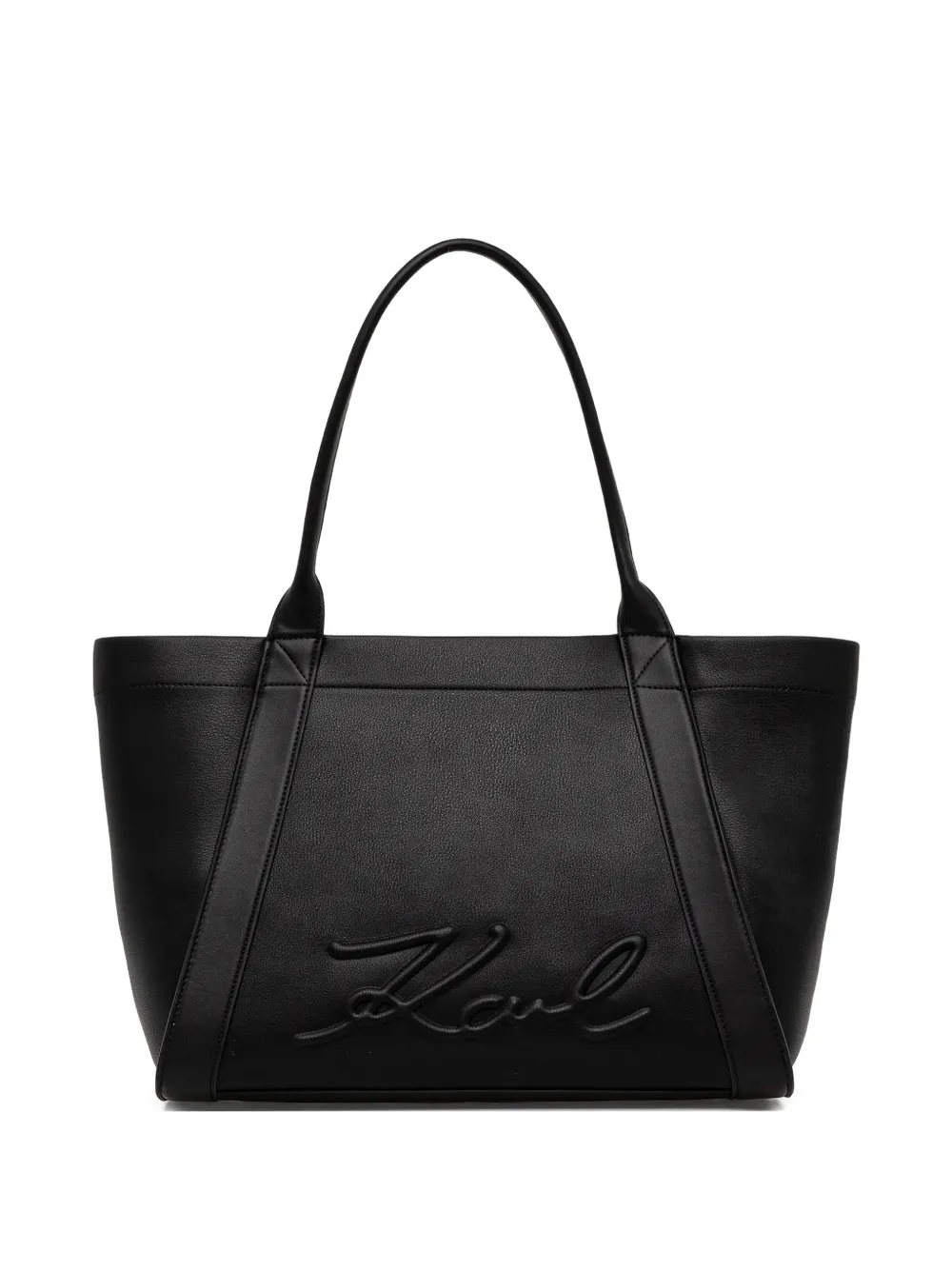 Karl Lagerfeld embossed-logo tote bag - Nero