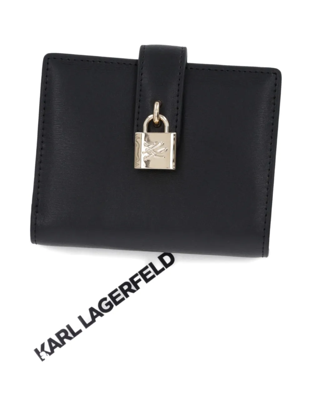 Karl Lagerfeld padlock flap wallet - Nero