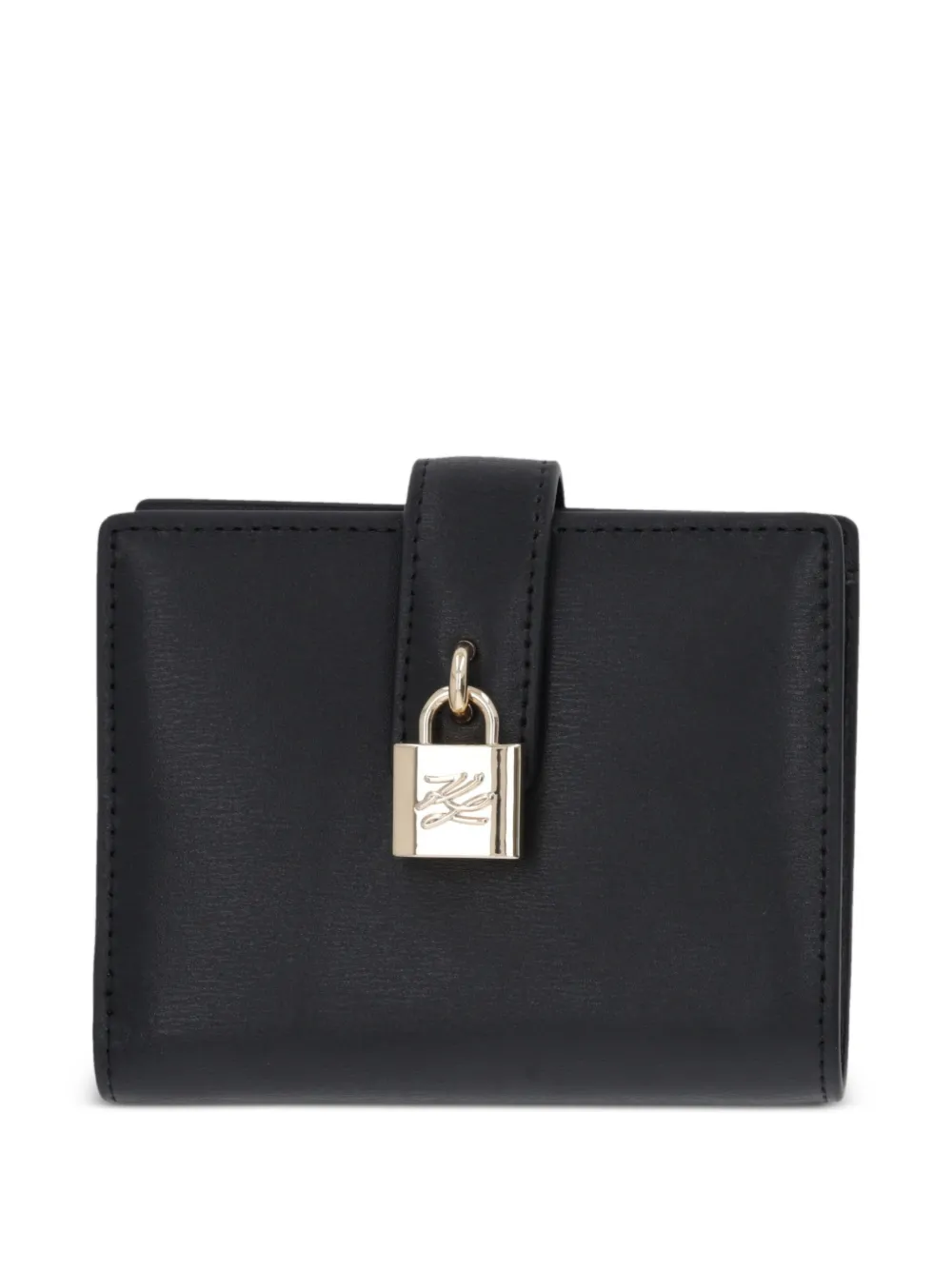 Karl Lagerfeld padlock flap wallet - Nero