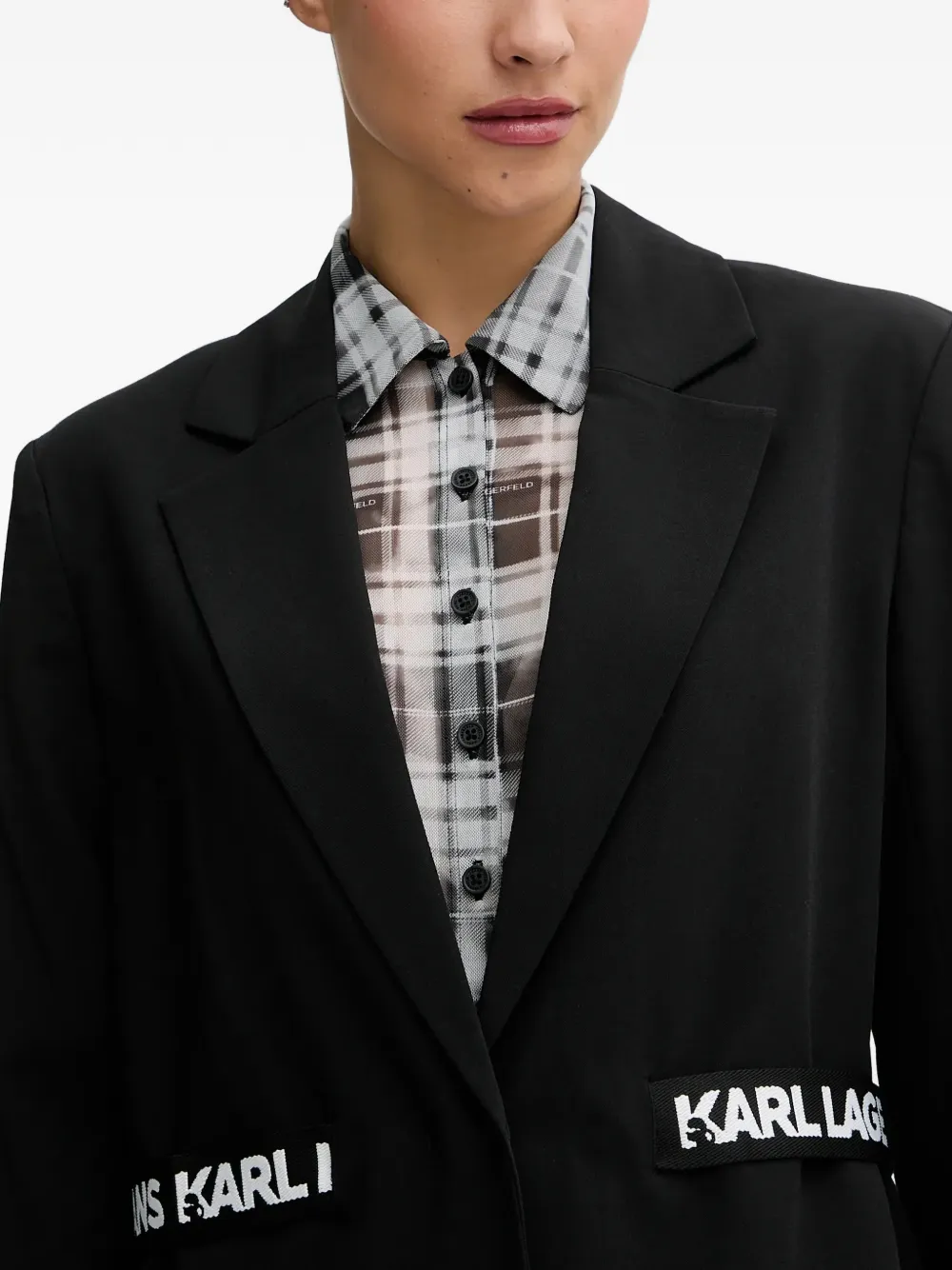 Logo-Detail Blazer