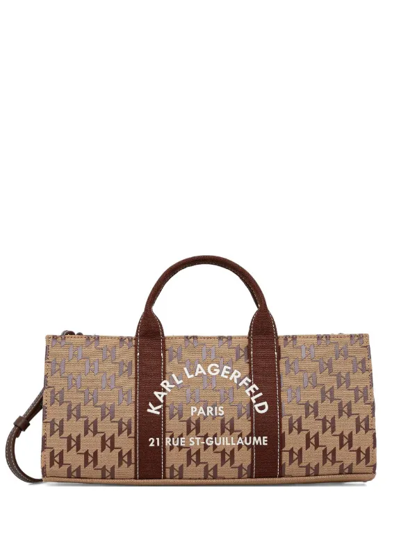 Karl Lagerfeld モノグラム ハンドバッグ | ニュートラル | FARFETCH JP