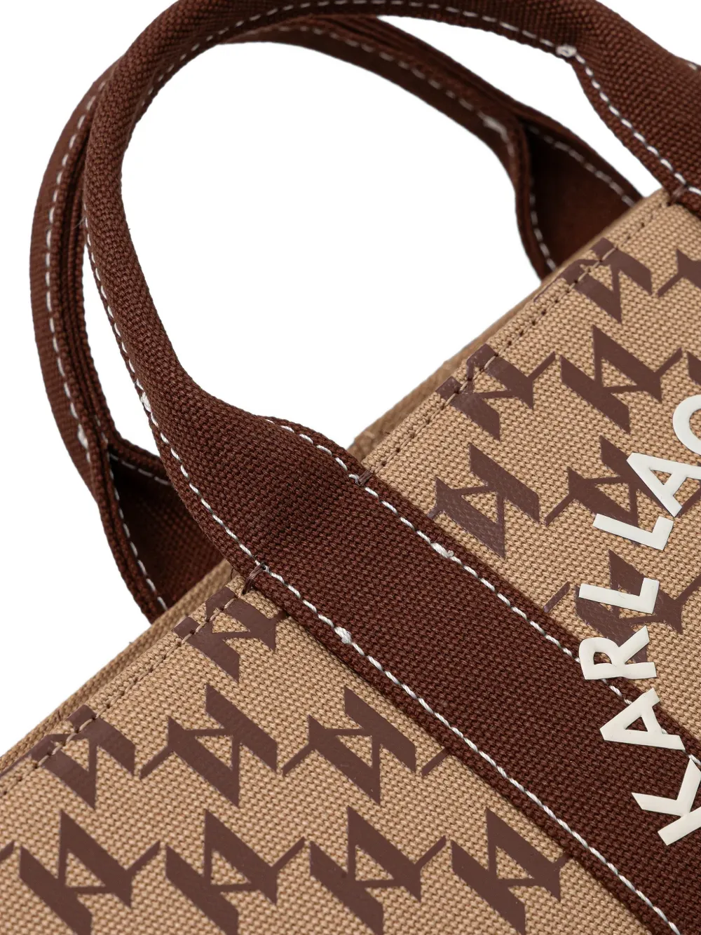 Karl Lagerfeld Shopper met monogram Beige