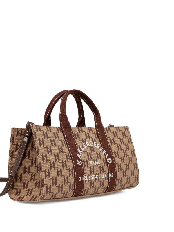 Karl Lagerfeld Backpack Monogram Brown Logo Print Icon Monogram backpack | Emporium main image 4