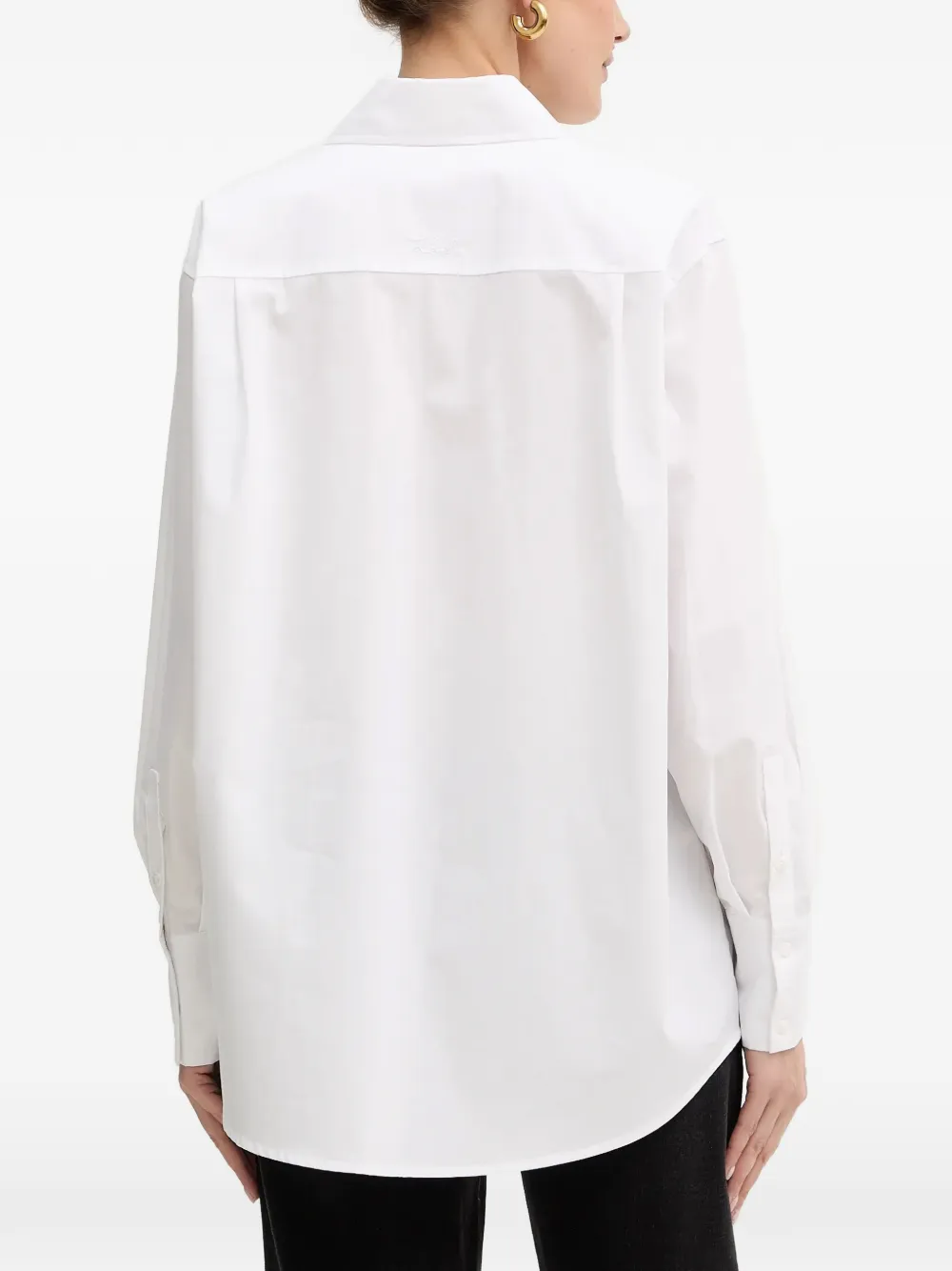 Karl Lagerfeld Blouse met geborduurde zak Wit
