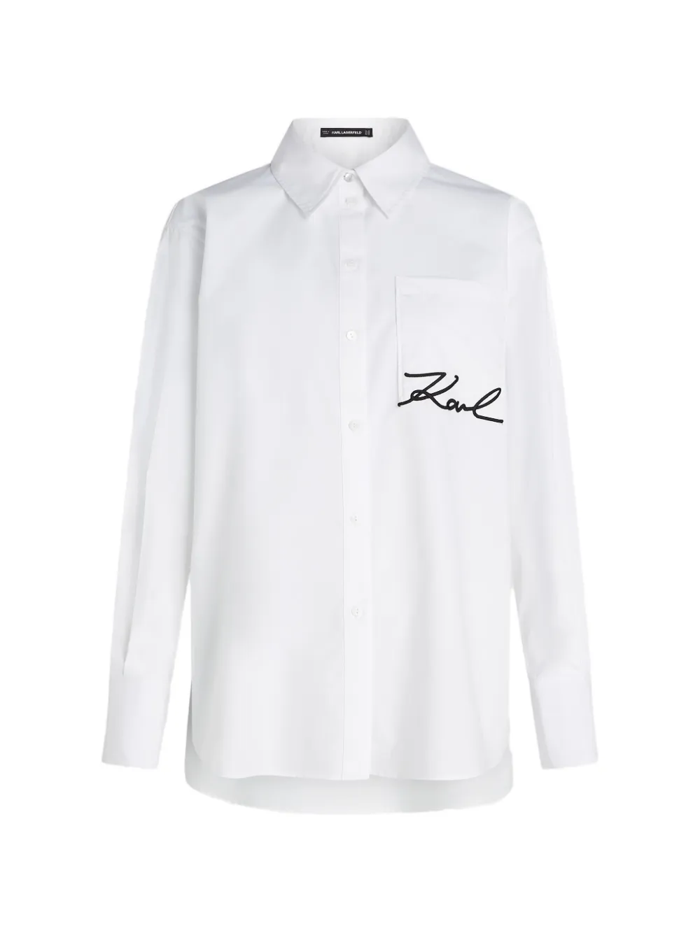 Karl Lagerfeld pocket-embroidery shirt - Bianco
