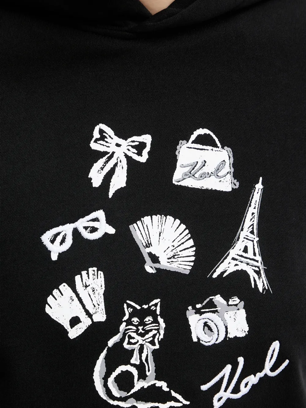 Karl Lagerfeld Hoodie met print Zwart
