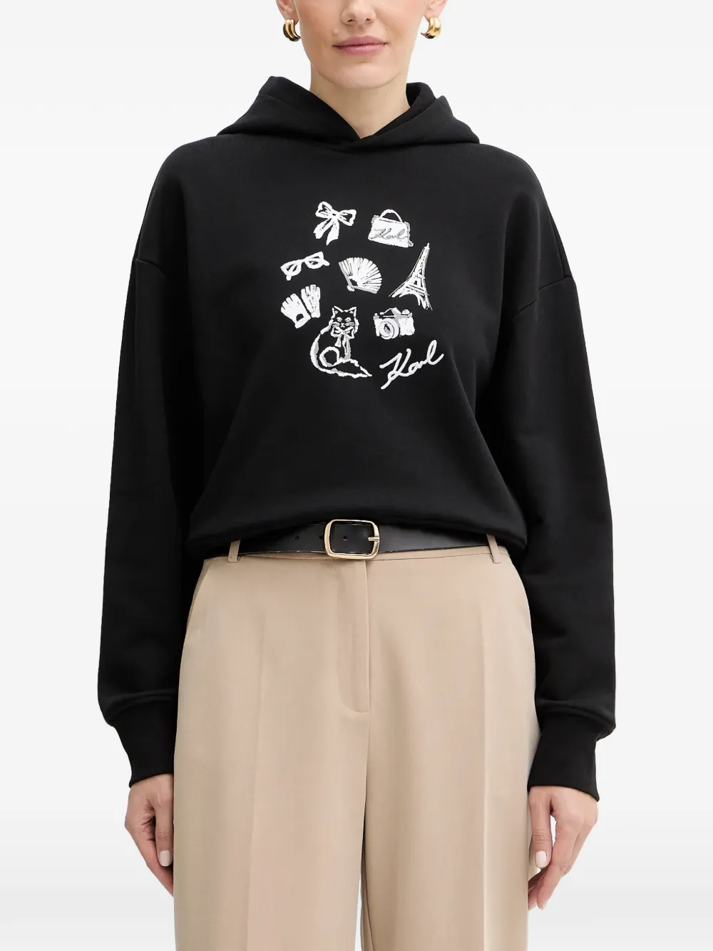 Karl Lagerfeld graphic-print hoodie - Nero