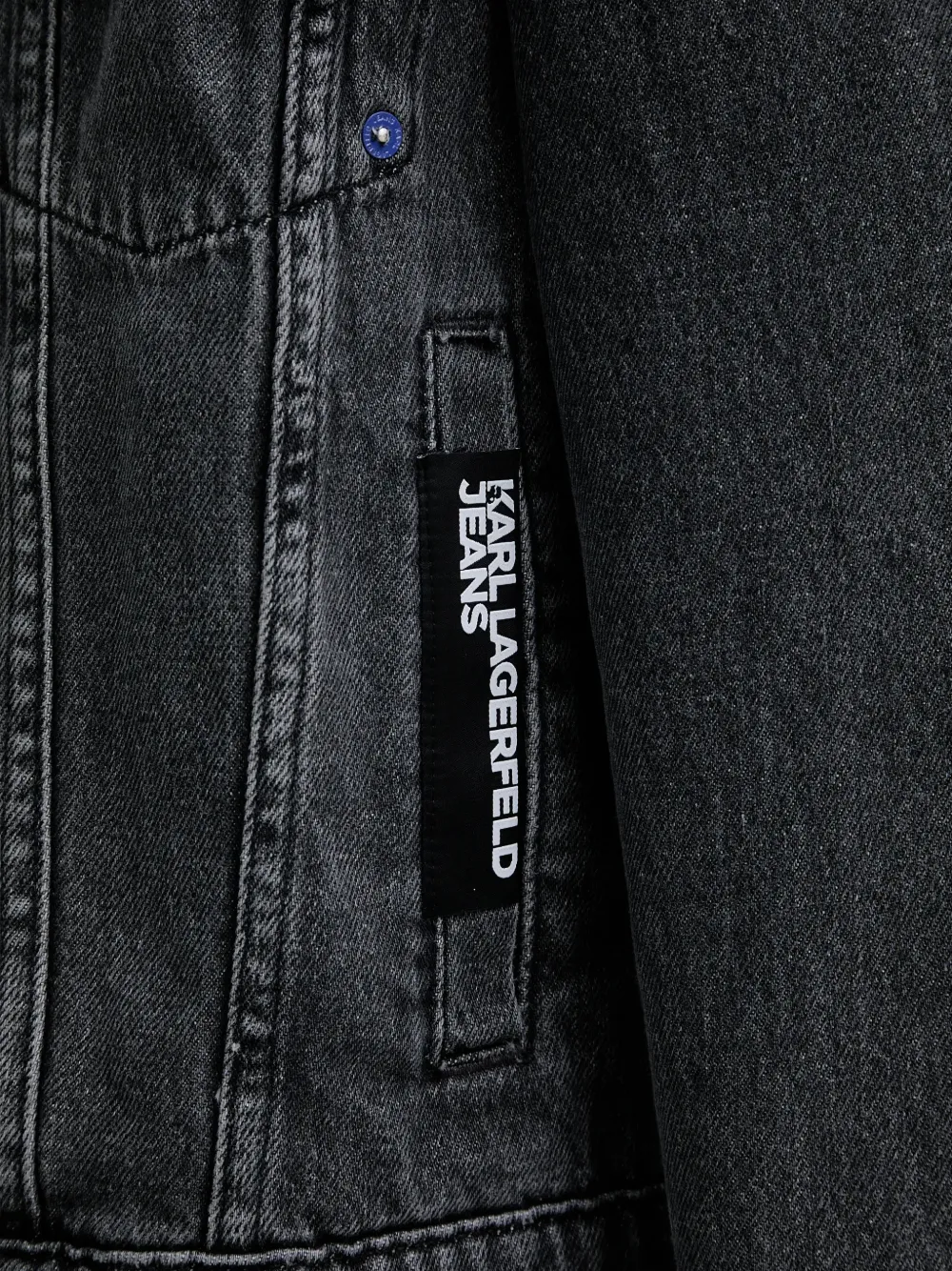 Karl Lagerfeld Jeans Denim jack met knopen Grijs