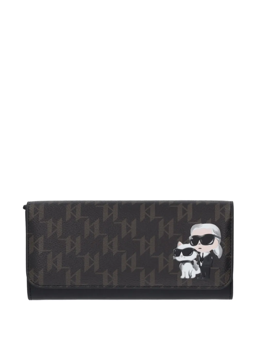Karl Lagerfeld IKON monogram wallet - Marrone