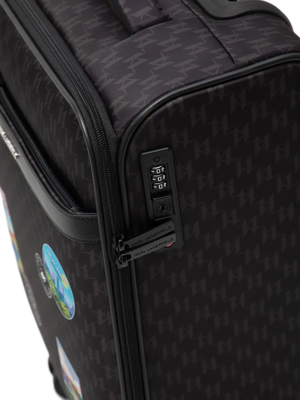 Karl Lagerfeld IKON koffer met monogram Bruin