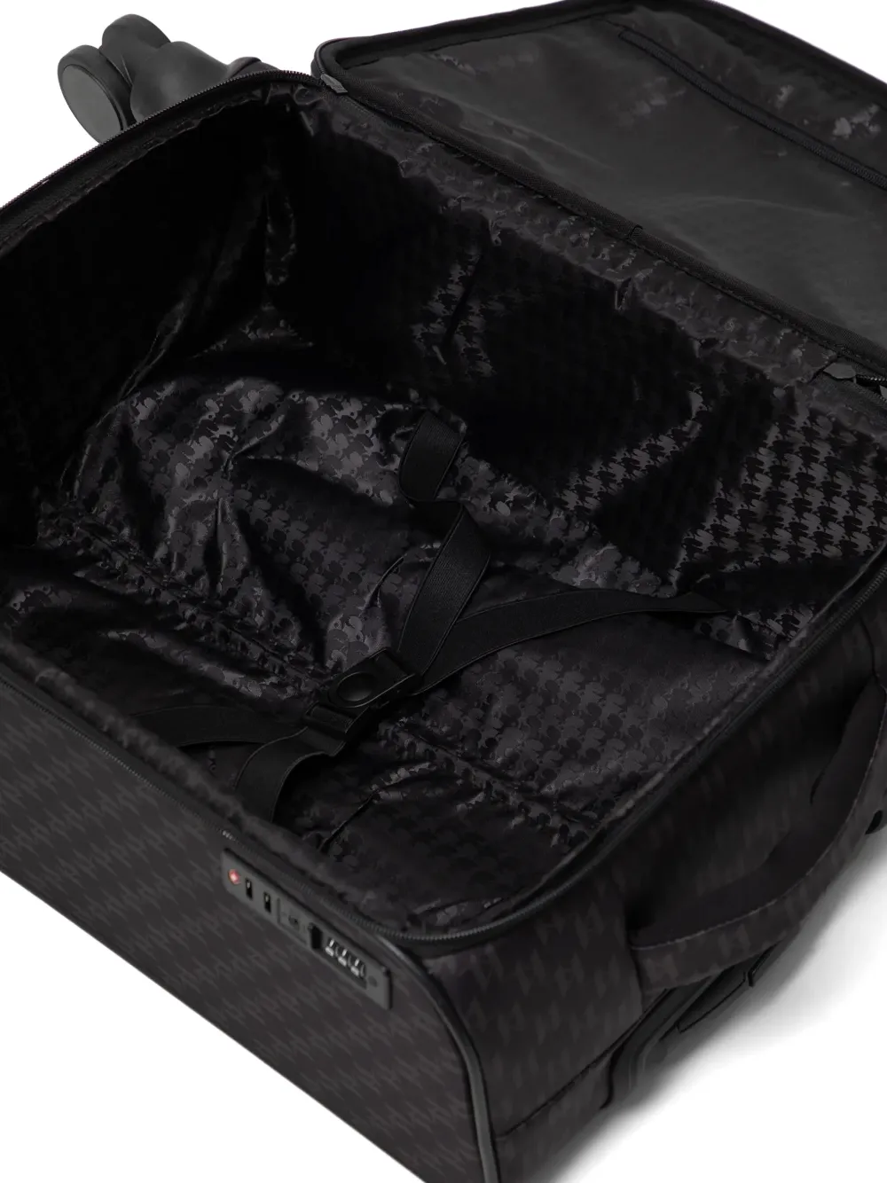 Karl Lagerfeld IKON koffer met monogram Bruin