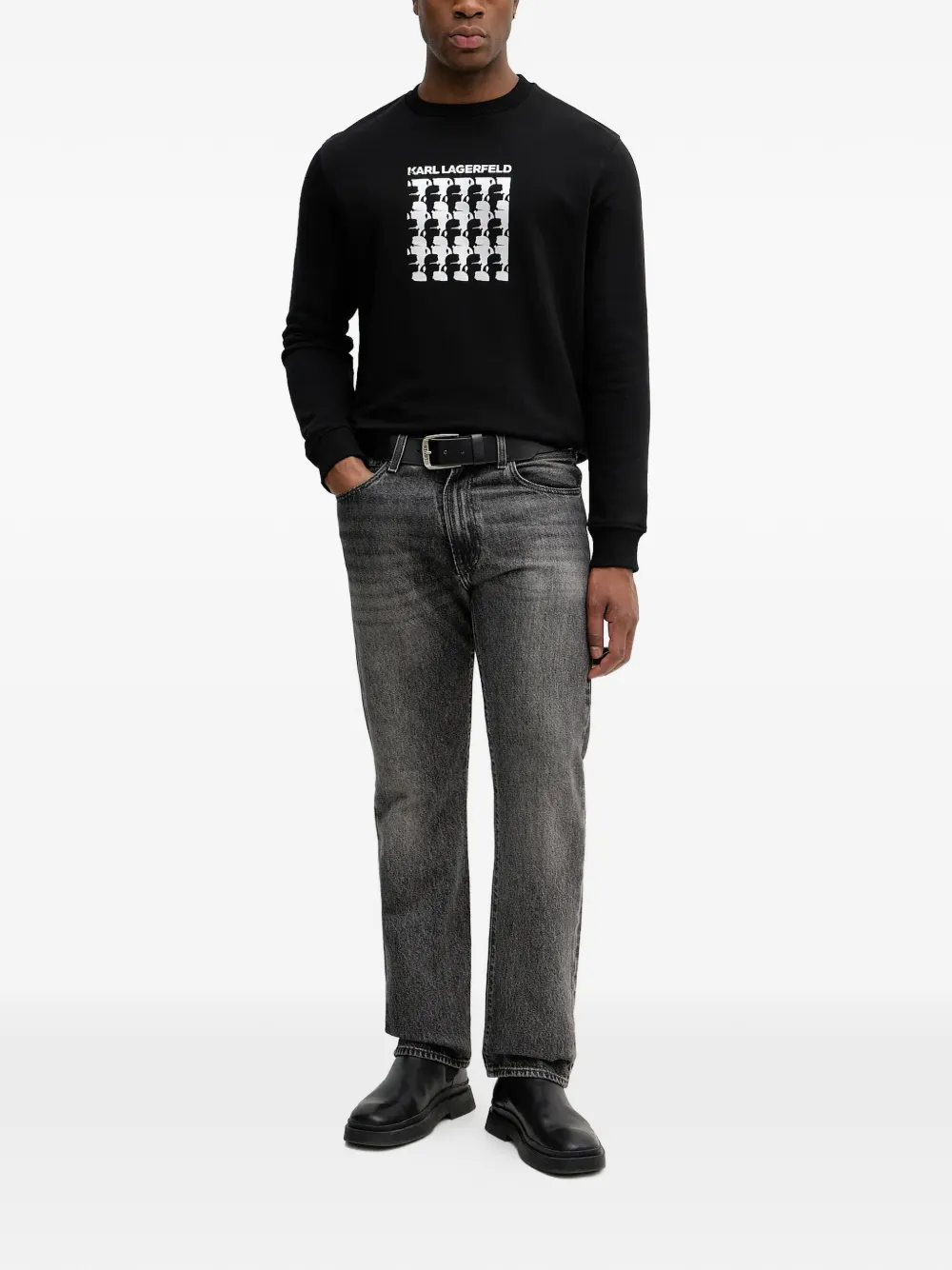 Karl Lagerfeld Sweater met print Zwart