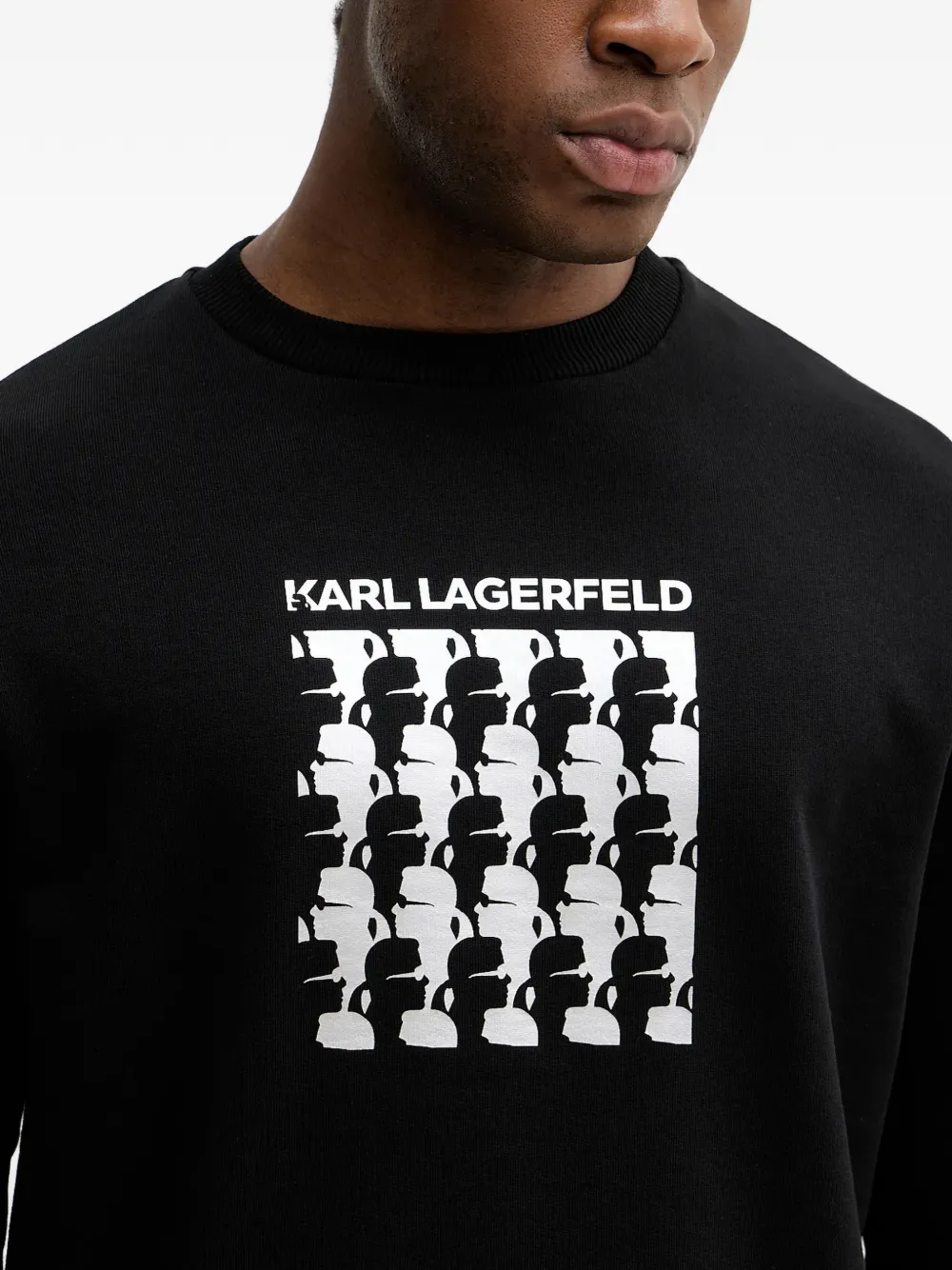 Karl Lagerfeld Sweater met print Zwart