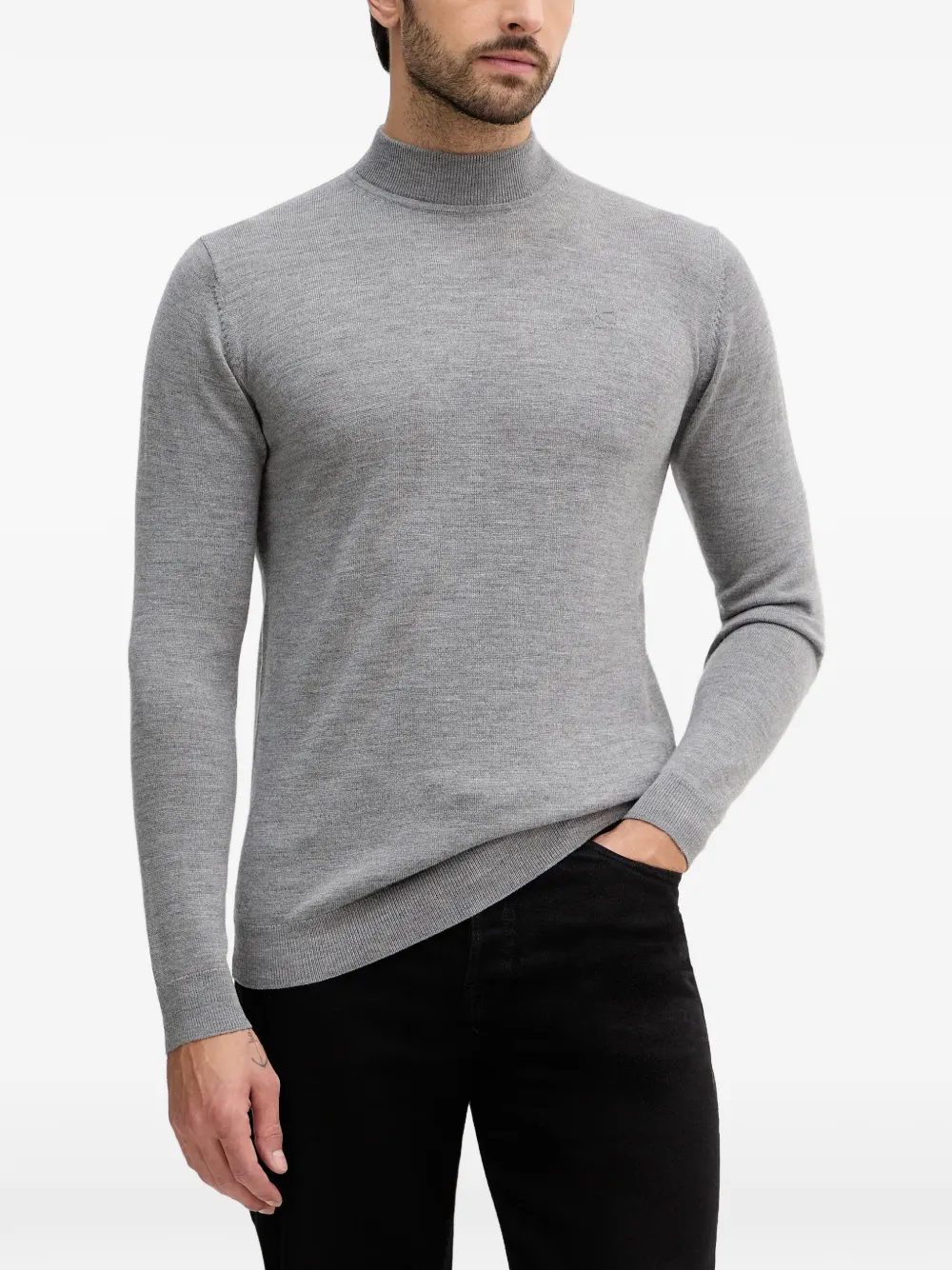 Karl Lagerfeld high-neck logo sweater - Grigio