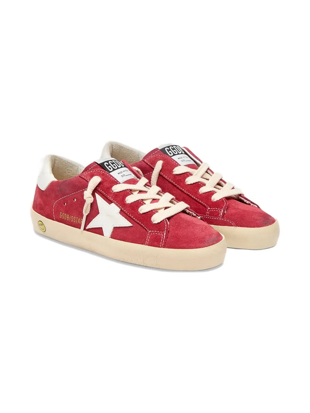 Golden Goose Kids Super-Star suede sneakers Rood