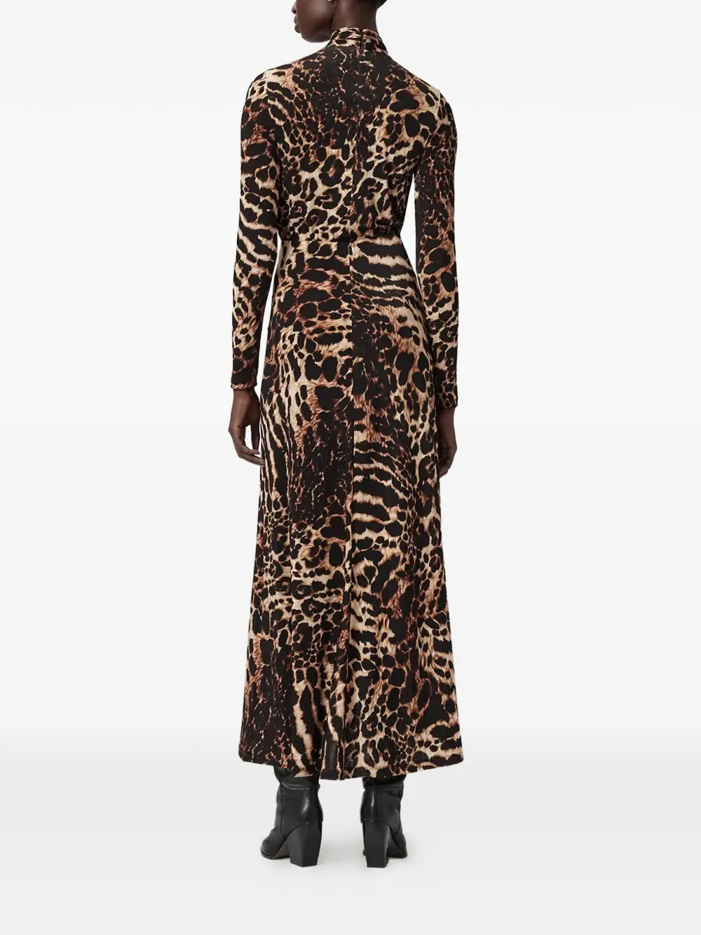 AllSaints Mina A-line leopard midi dress | Day Dresses | Image 2