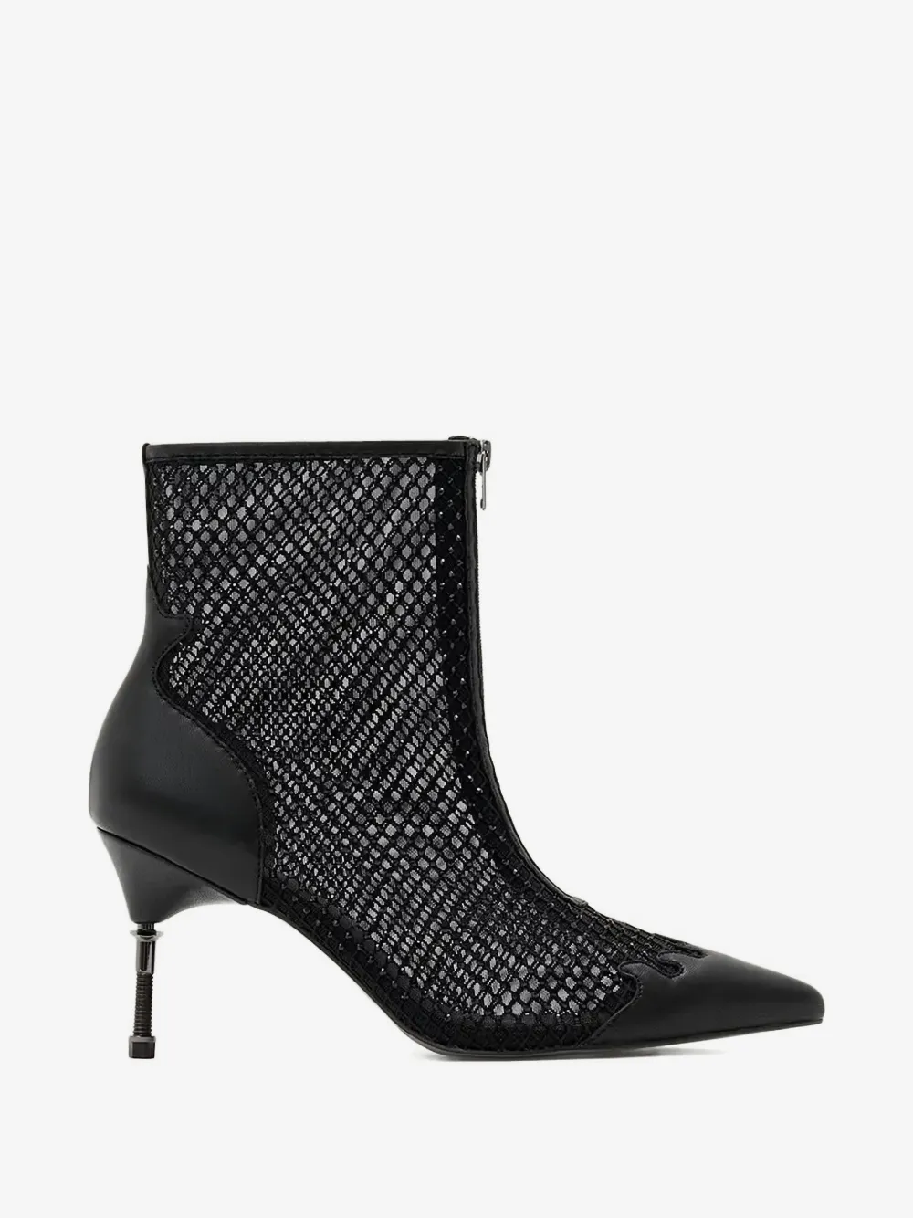 Natasha mesh high-heel ankle boots