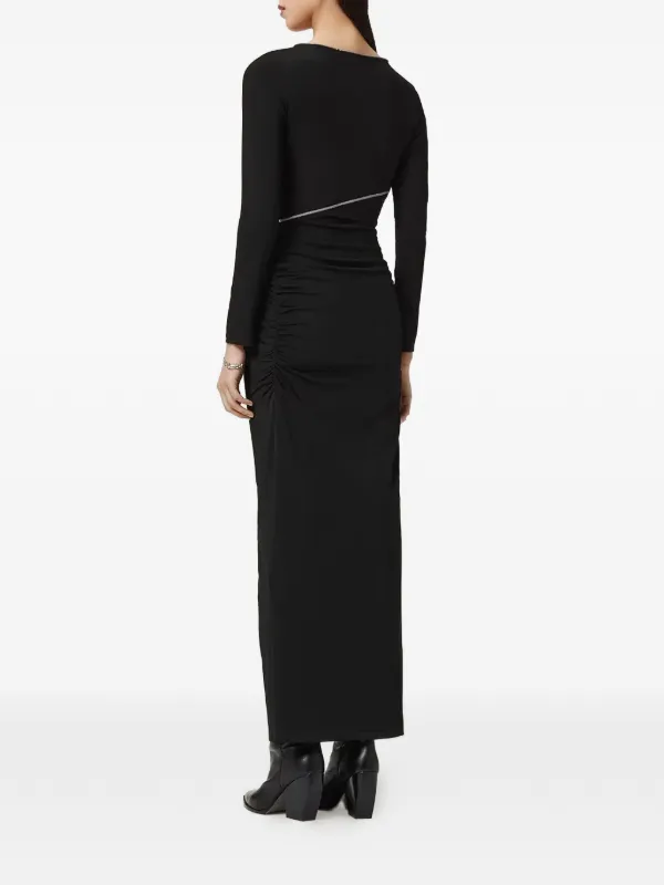 AllSaints Elsie zip-detail Midi Dress | Black | FARFETCH