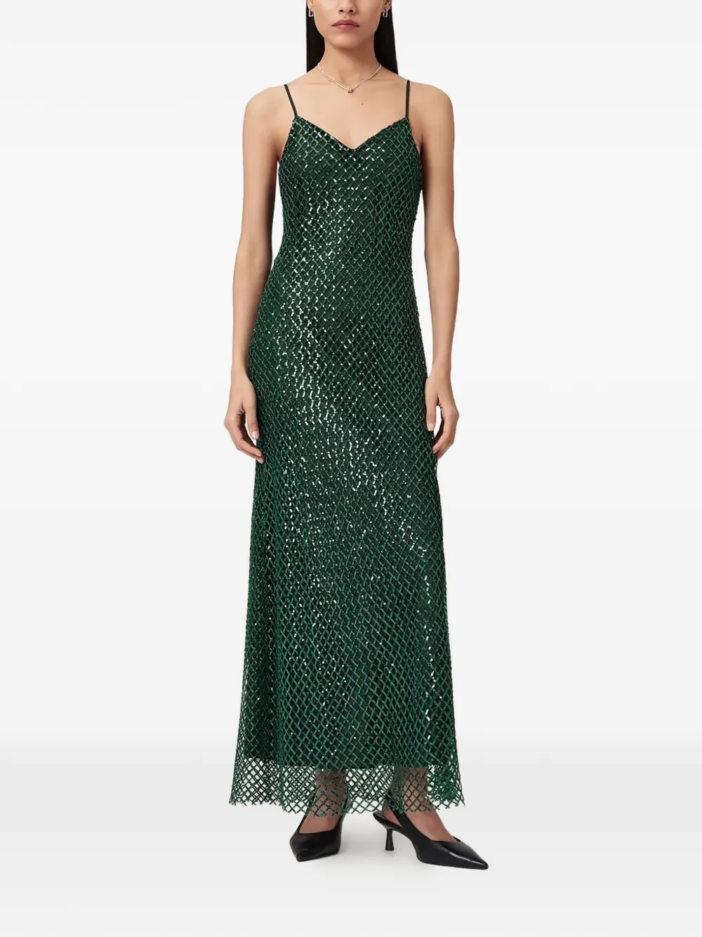 AllSaints Chantelle spaghetti-strap maxi dress - Verde